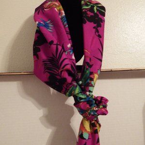 Scarf with tropical design